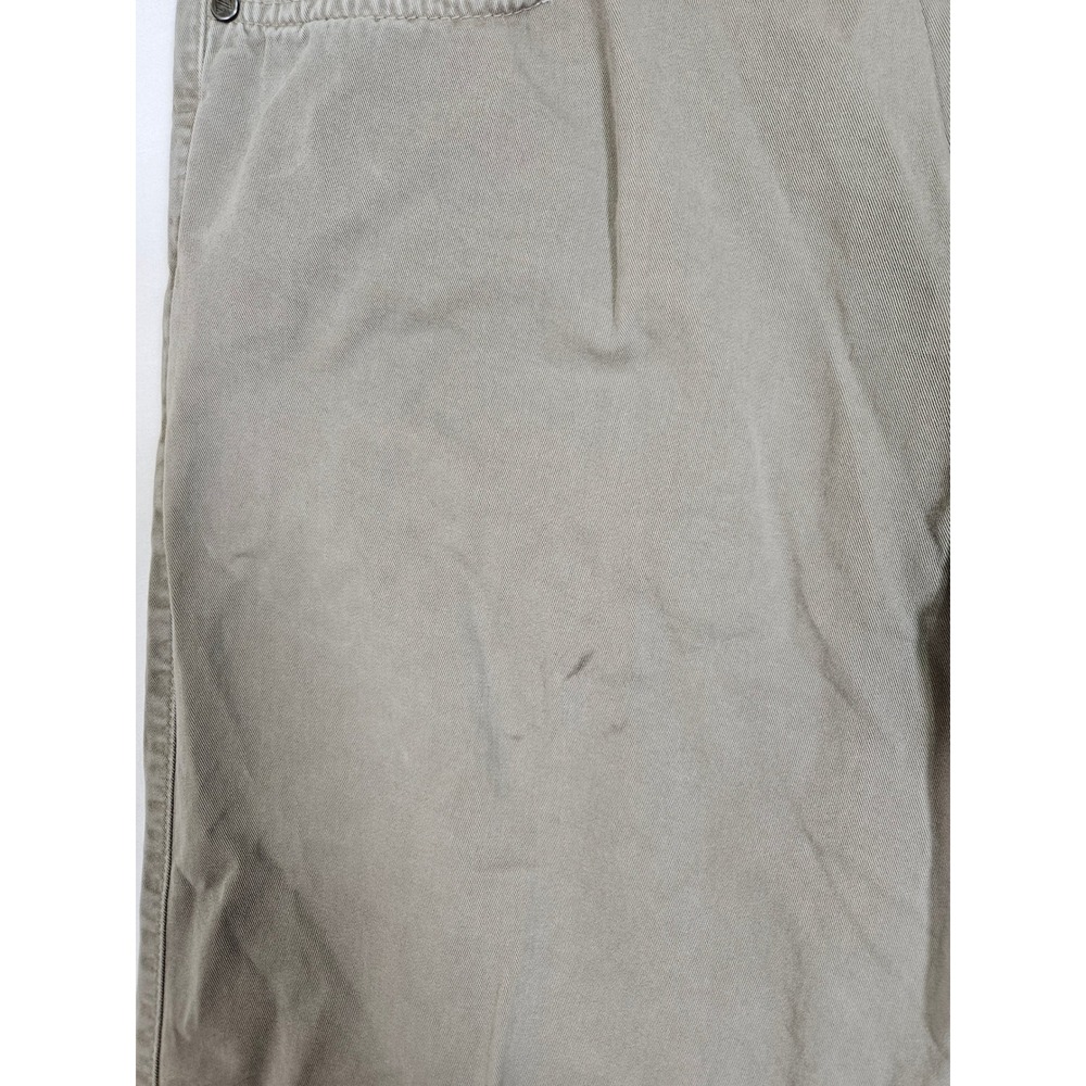 Ermenegildo Zegna Mens 40 Cotton Straight Leg Trousers Olive Drab Made in Italy - Picture 2 of 13
